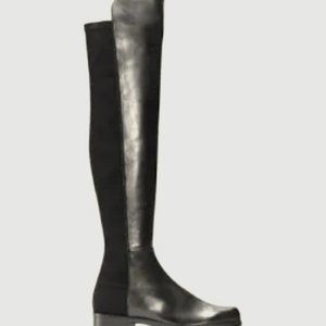 Stuart Weitzman 5050 Black Leather Knee High Boots NWOT